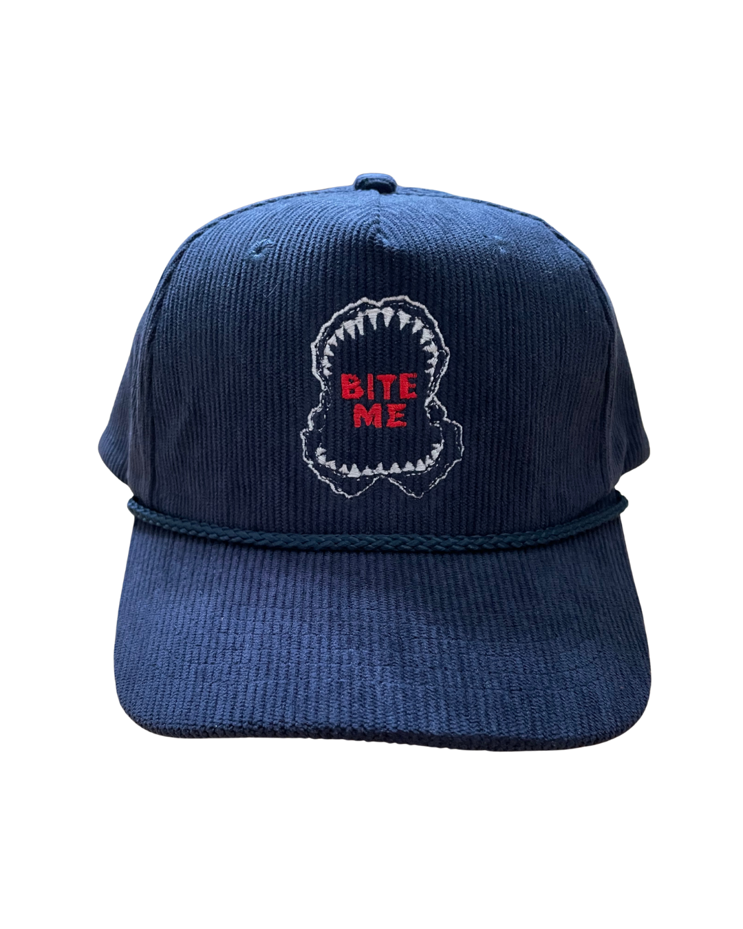 Embroidered Bite Me Corduroy Snapback