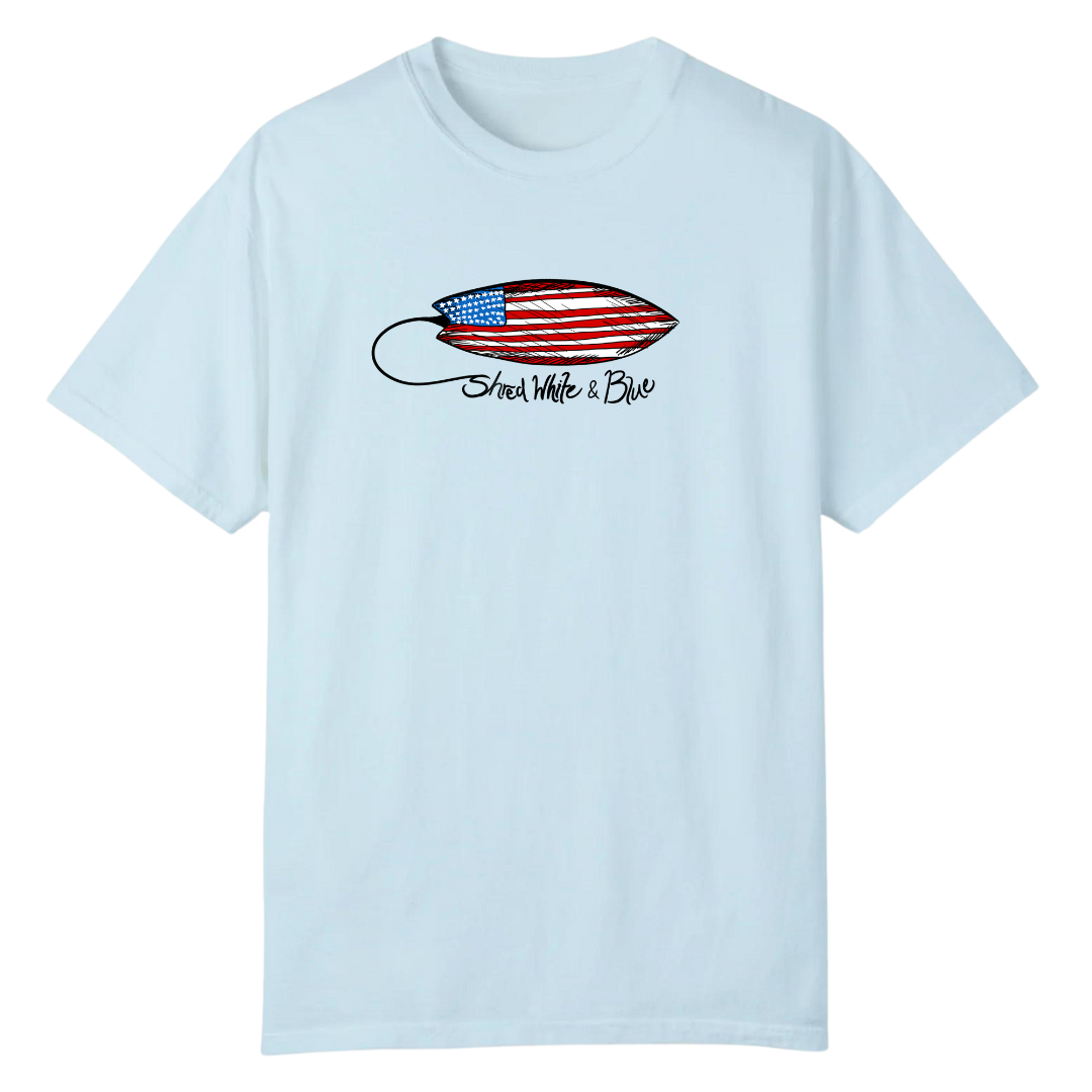 Shred White Blue Tee image 2
