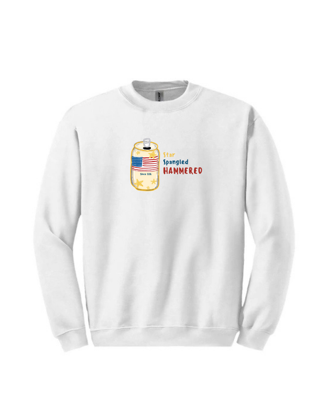 Star Spangled Hammered Adult Crew