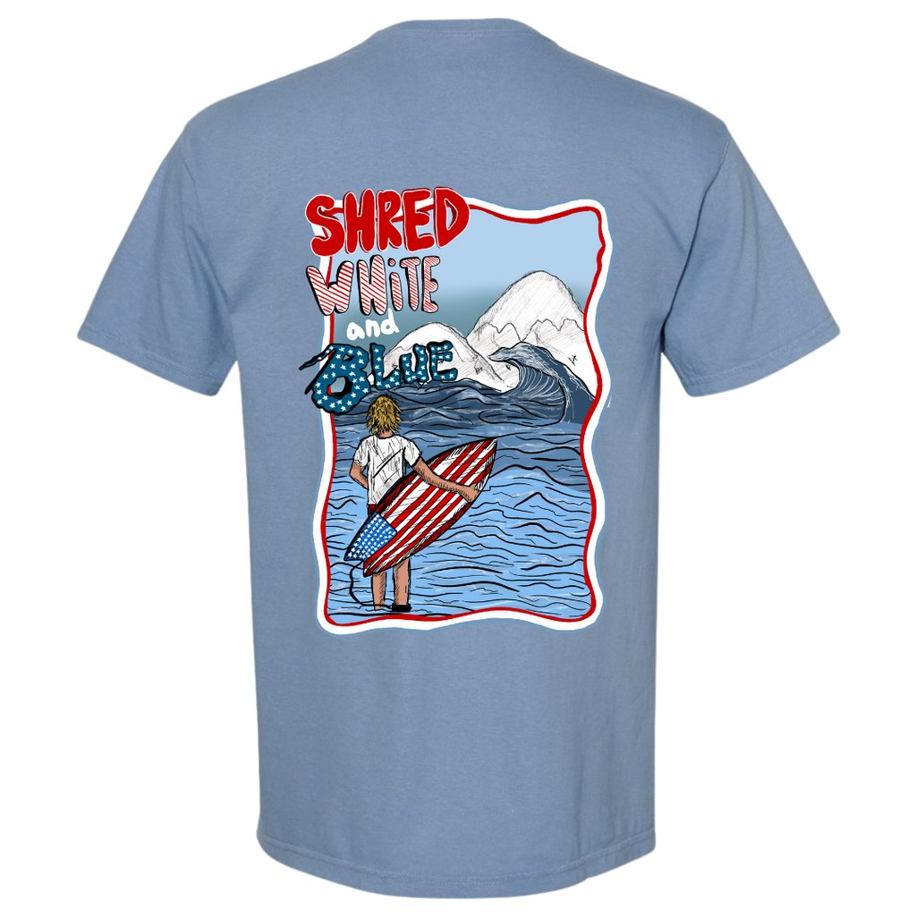 Shred White Blue Tee image 5