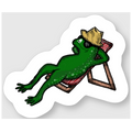 Laid Back Frog Sticker image 0