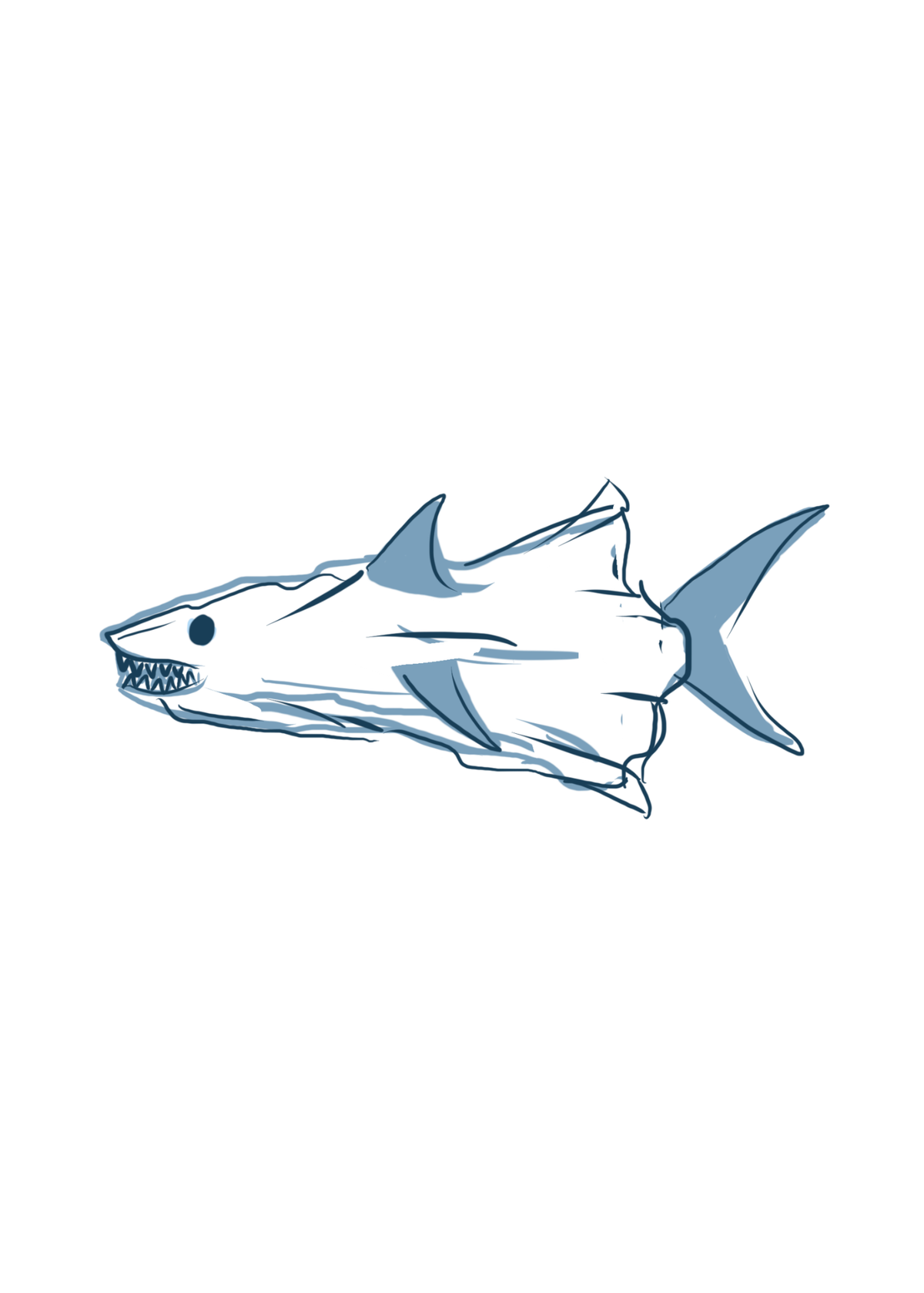 Ghost Shark Print