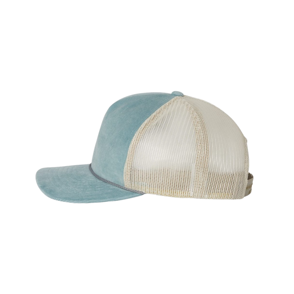 Soul Blue Embroidered Corduroy Trucker Hat image 2