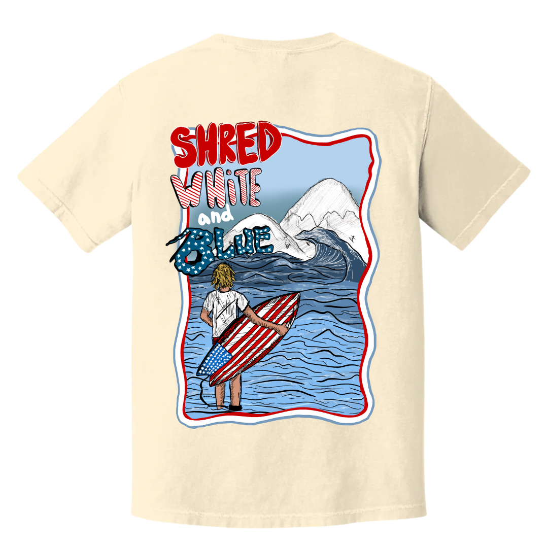 Shred White Blue Tee image 7