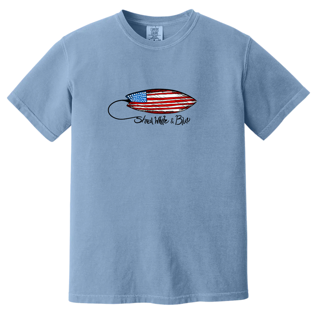 Shred White Blue Tee image 4