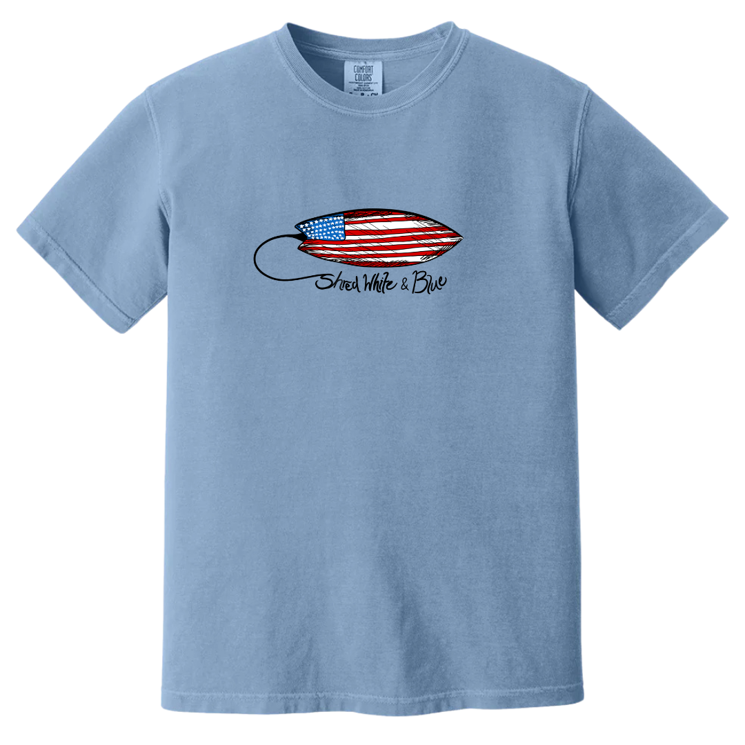 Shred White Blue Tee image 4